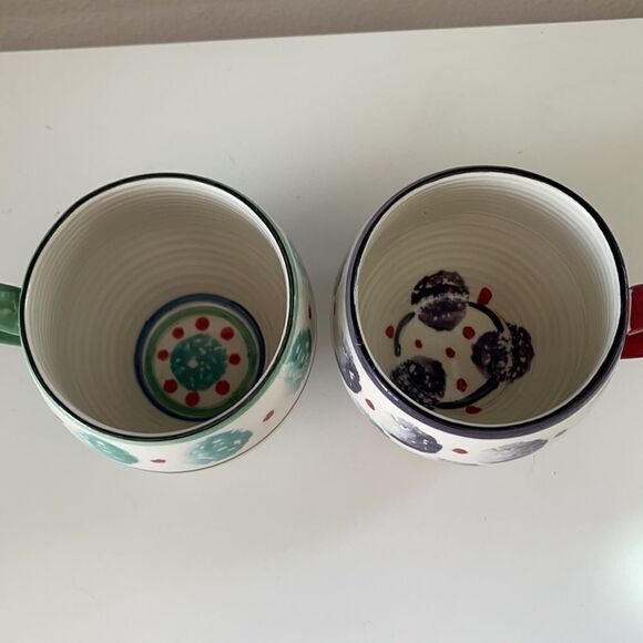 Anthropologie Abstract coffee cups set of 2 - Picture 2 of 5